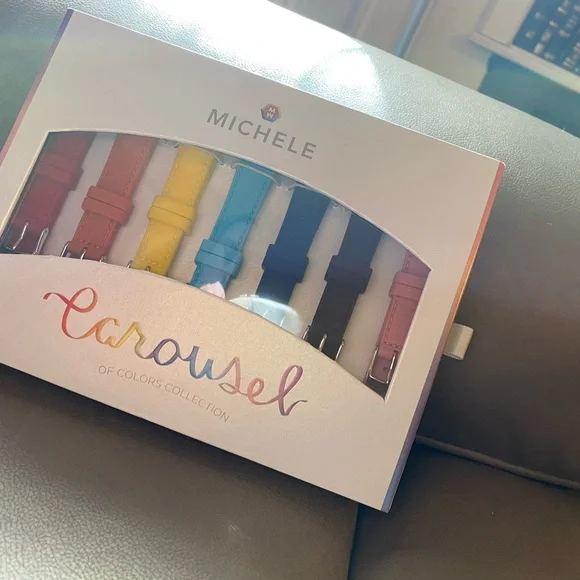 MICHELE Carousel of Colors Collections Crocodile Embossed Silicone Watch Straps - Picture 5 of 9